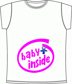 Прикольные футболки: Baby Inside Girl